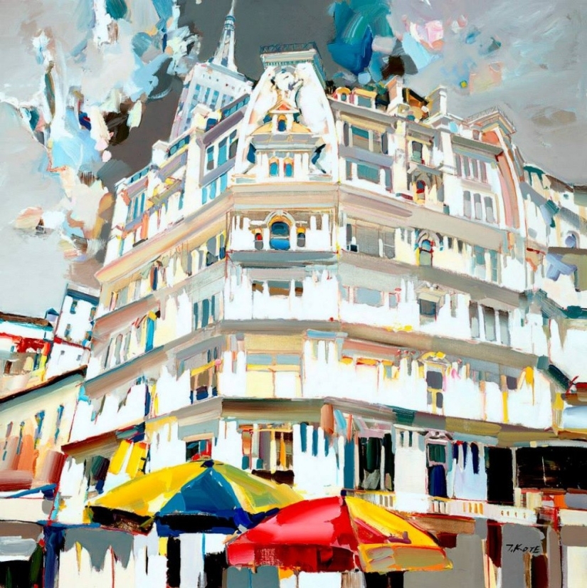 Artist Joseph Cote, who paints in oil as if it were a watercolor Artist Joseph Cote, who paints in oil as if it were a watercolor