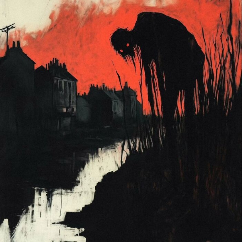 Artist Paints Dark And Creepy Scenes Inspired By Industrial Decay And Folklore