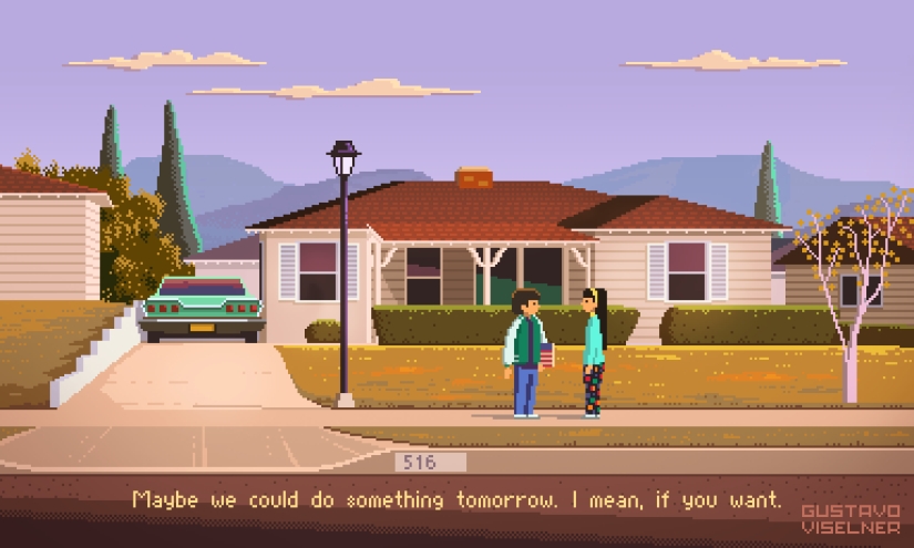 Artist redraws stills from the TV series in the style of ancient computer games Artist redraws stills from the TV series in the style of ancient computer games