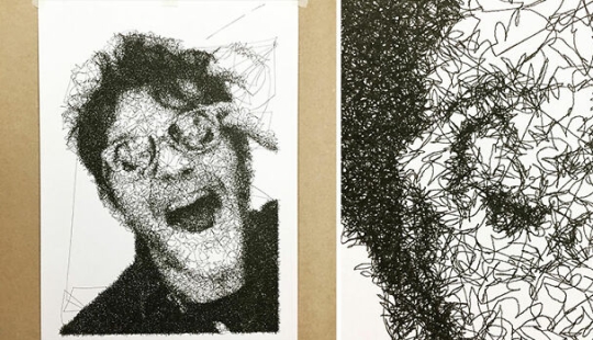 Artista desarrolló un algoritmo de Python que convierte simples garabatos en arte