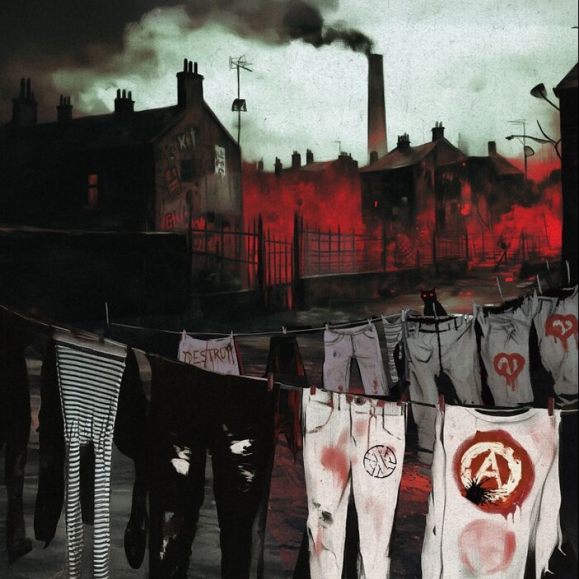 Artista pinta escenas oscuras y espeluznantes inspiradas en la decadencia industrial y el folclore