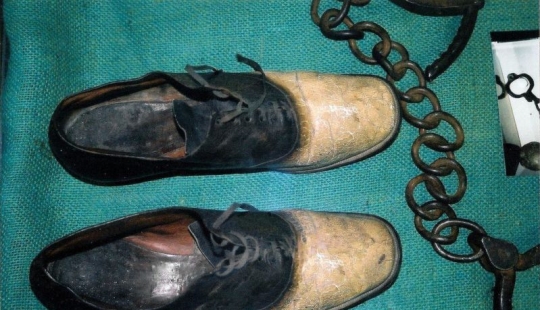 As the robber George Big nose was a pair of shoes and an ashtray