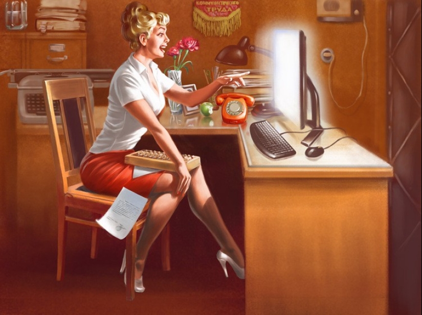 Awesome "Soviet" pin-up of Valeria Barykina Awesome "Soviet" pin-up of Valeria Barykina