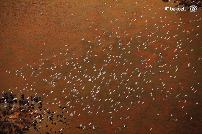 Azerbaiyán a vista de pájaro