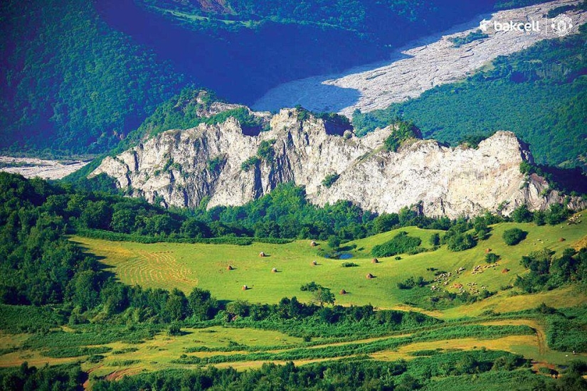 Azerbaiyán a vista de pájaro