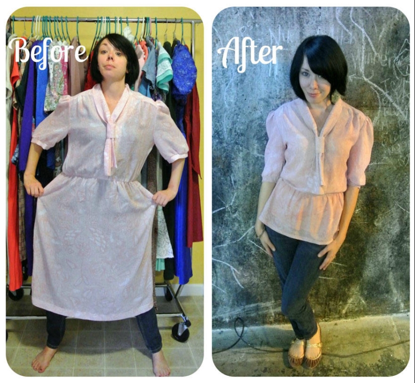Before and after: amazing transformations of second-hand clothes Before and after: amazing transformations of second-hand clothes