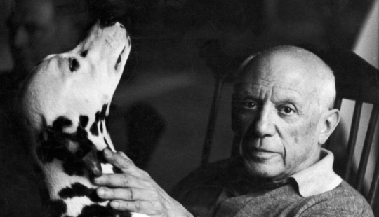 Behind every great man is a great dog