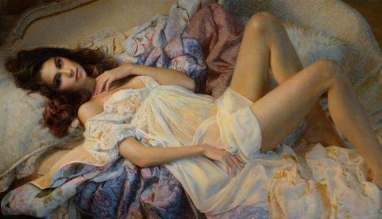 Belleza y ternura femenina en las pinturas de la artista Marina Marina