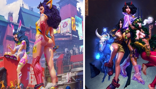 Bellezas sexy de los mundos fantásticos de Ibrahim Swaid