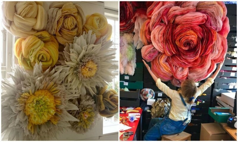 "Cada uno de nosotros necesita belleza": ¿por qué esta mujer crea flores enormes