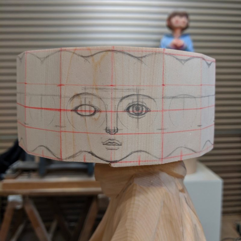 Cambiante estado de ánimo esculturas de madera Yoshitoshi Kanemaki Cambiante estado de ánimo esculturas de madera Yoshitoshi Kanemaki