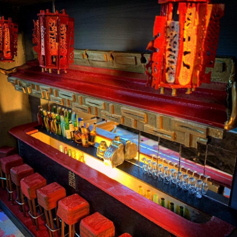 Cariño, he encogido a la cerveza: American miniatura hace una copia exacta de barras