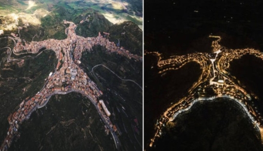Centuripe es una pequeña ciudad siciliana con una forma muy inusual