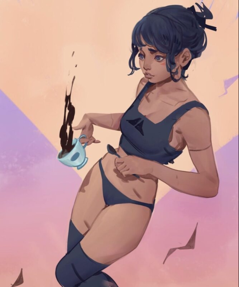 Chicas lindas de cuentos de hadas del artista de Moscú Nikolai Kurganov Chicas lindas de cuentos de hadas del artista de Moscú Nikolai Kurganov