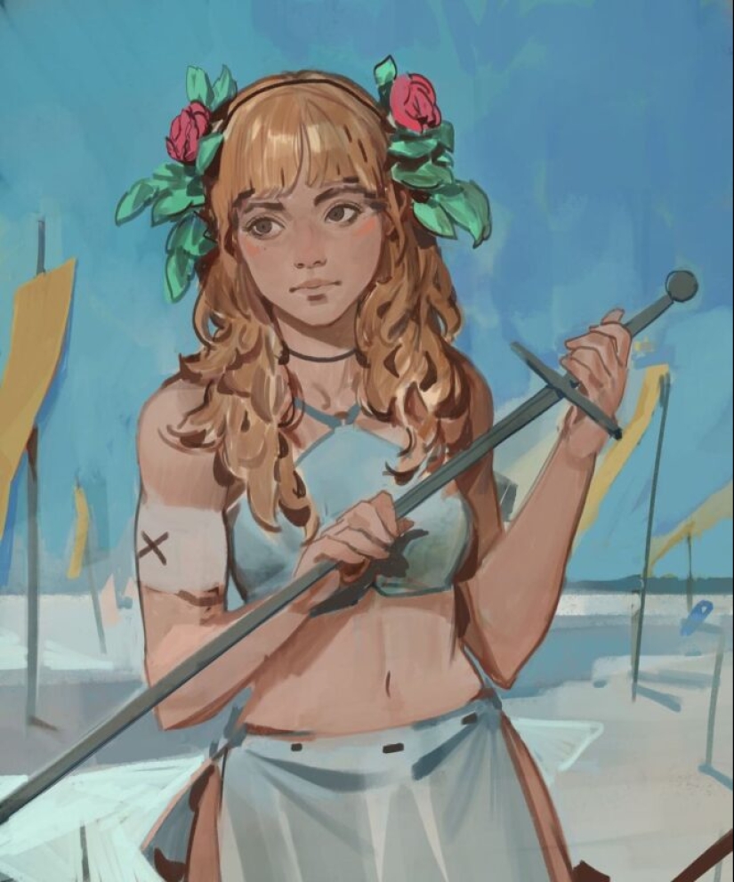 Chicas lindas de cuentos de hadas del artista de Moscú Nikolai Kurganov Chicas lindas de cuentos de hadas del artista de Moscú Nikolai Kurganov