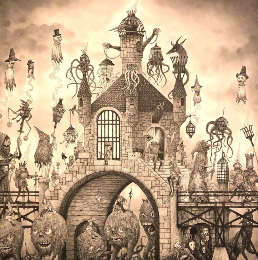 Children's nightmares in the drawings of horror master John Mortensen