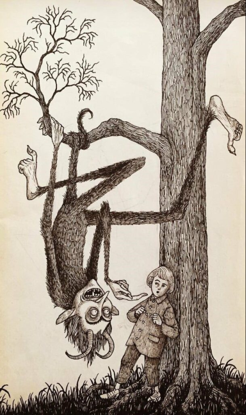 Children's nightmares in the drawings of horror master John Mortensen
