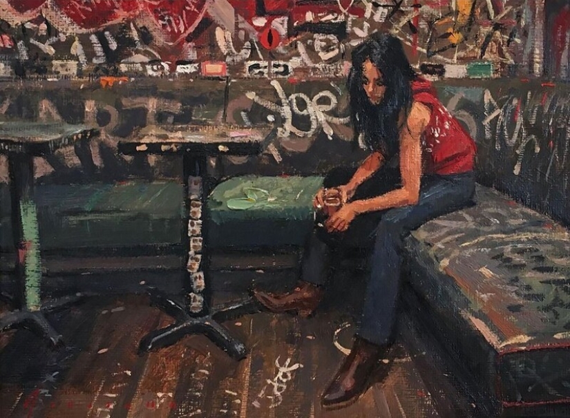 "City Life": Excellent modern oil paintings by Vincent Jarrano "City Life": Excellent modern oil paintings by Vincent Jarrano