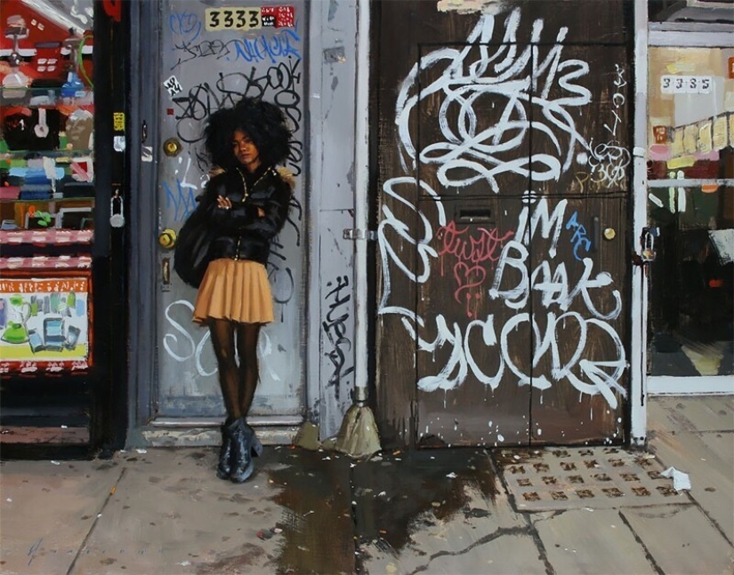 "City Life": Excellent modern oil paintings by Vincent Jarrano "City Life": Excellent modern oil paintings by Vincent Jarrano