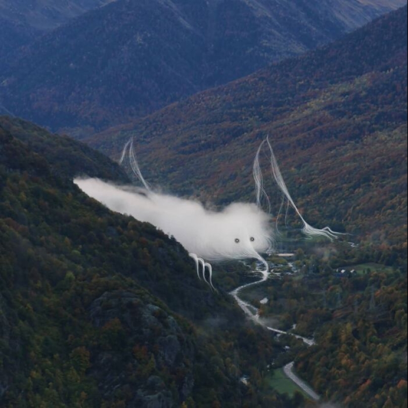 Clouds From Vorja Sánchez’s “Interventions” Appear Like Giant Ghosts In Rural Landscapes
