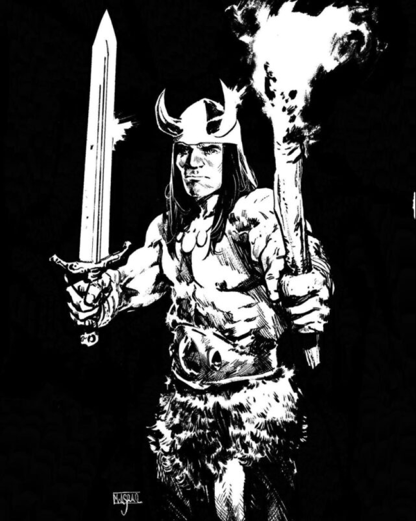 Conan, Thor, Batman y otros héroes épicos en las obras de los clásicos del cómic Mahmud Asrar