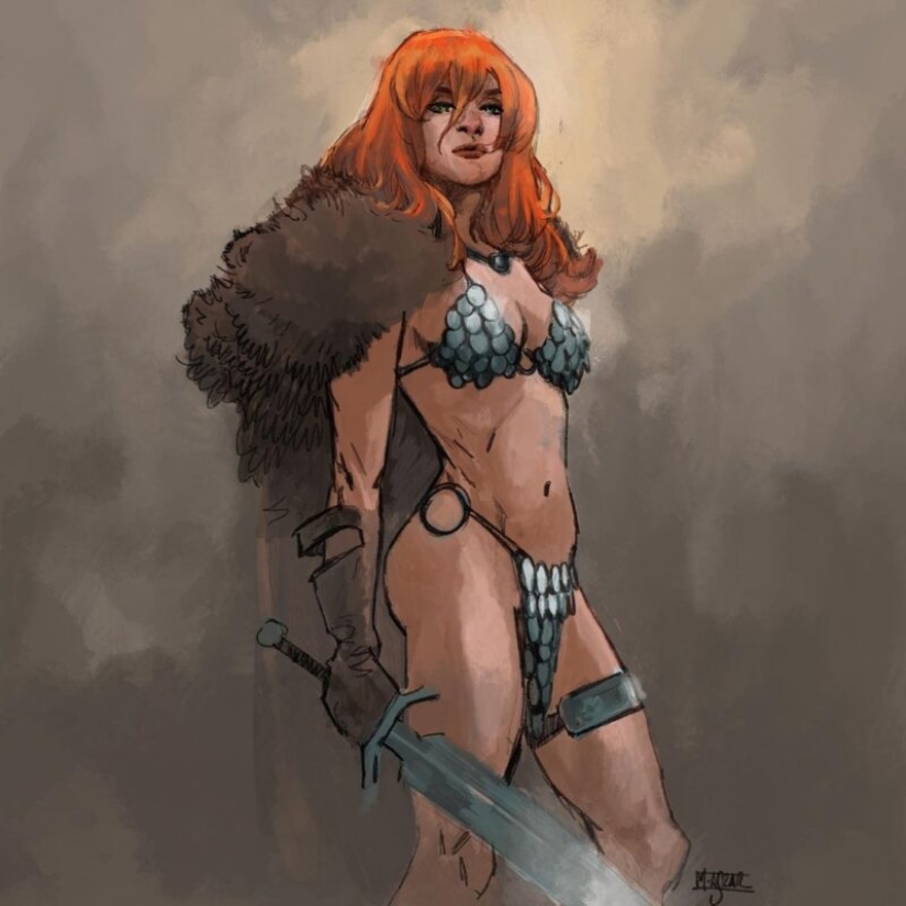 Conan, Thor, Batman y otros héroes épicos en las obras de los clásicos del cómic Mahmud Asrar