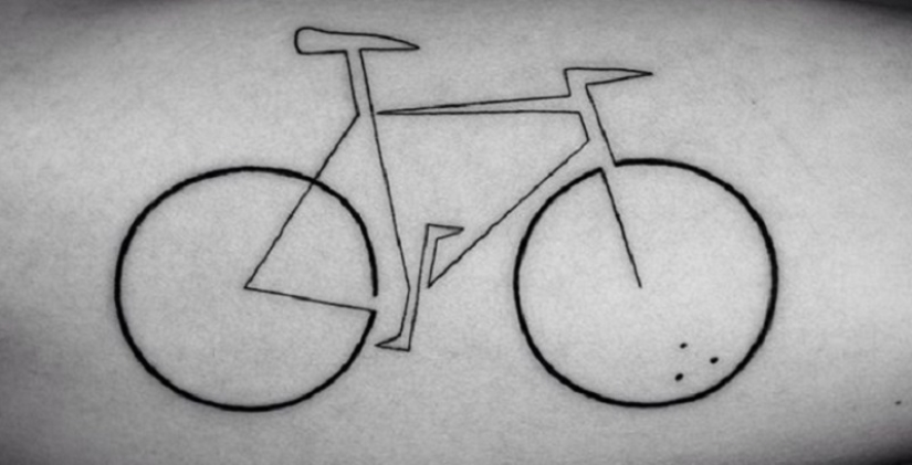 Cool minimalistic tattoos drawn in one line