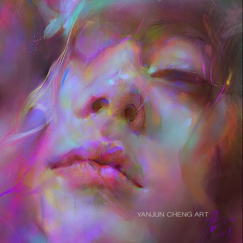 Delicate portraits from master digital painting Yanjun Chen