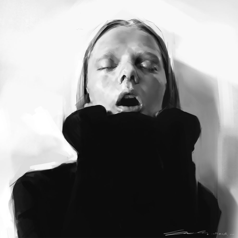 Delicate portraits from master digital painting Yanjun Chen