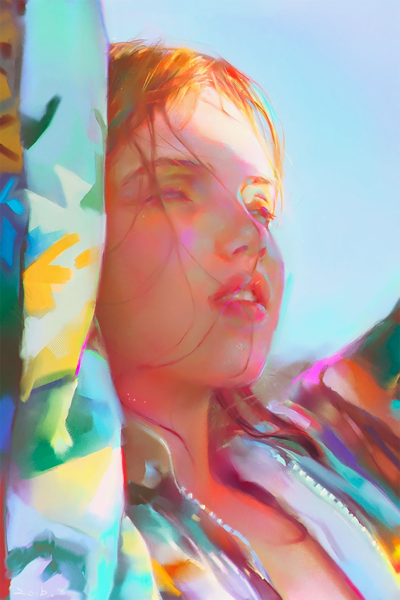 Delicate portraits from master digital painting Yanjun Chen