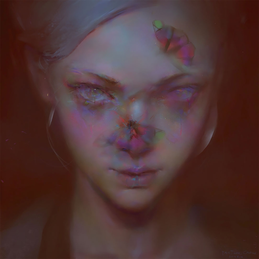 Delicate portraits from master digital painting Yanjun Chen