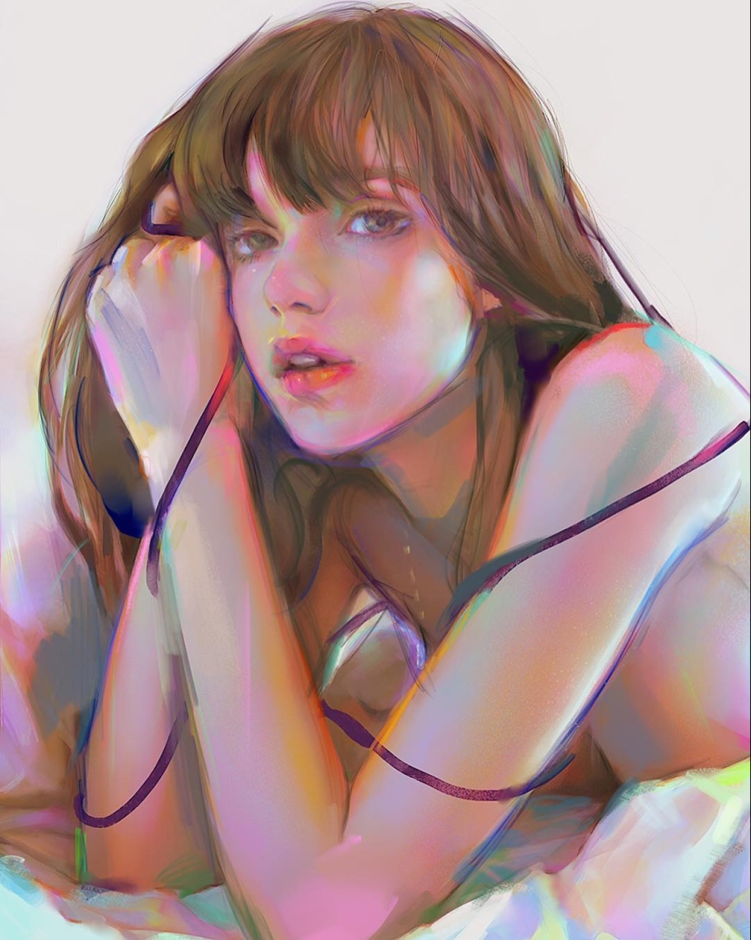 Delicate portraits from master digital painting Yanjun Chen
