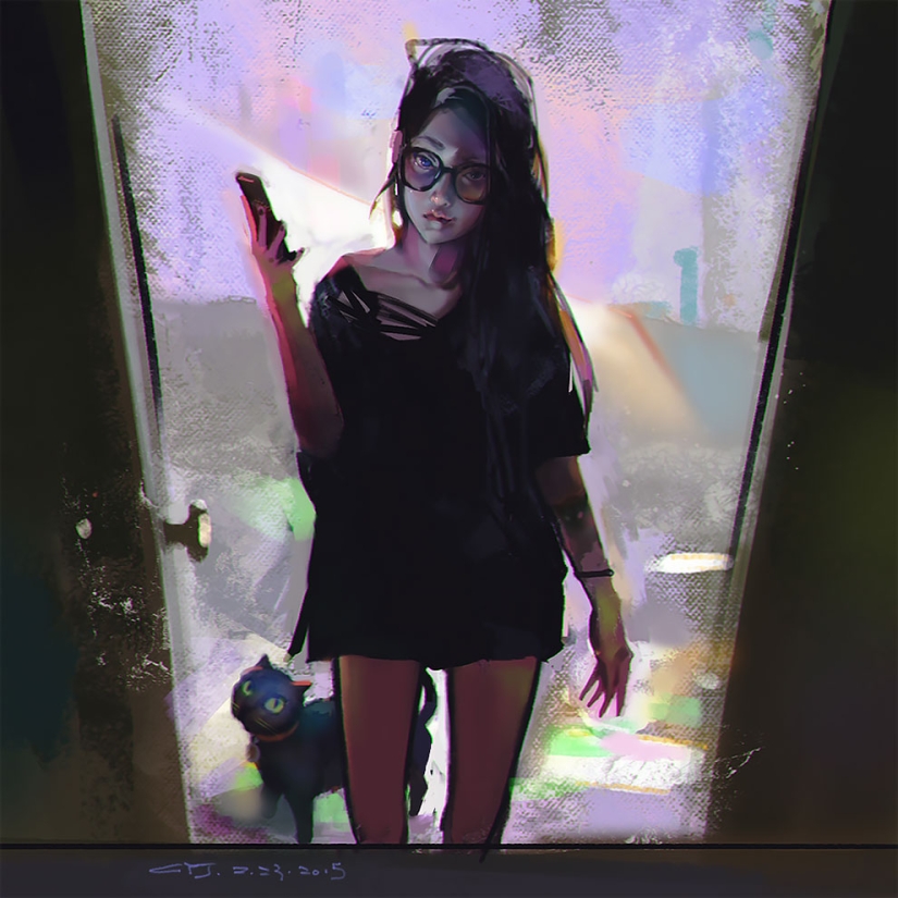 Delicate portraits from master digital painting Yanjun Chen