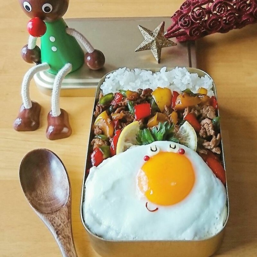Deliciosos y hermosos huevos de un gran Japonés mamá
