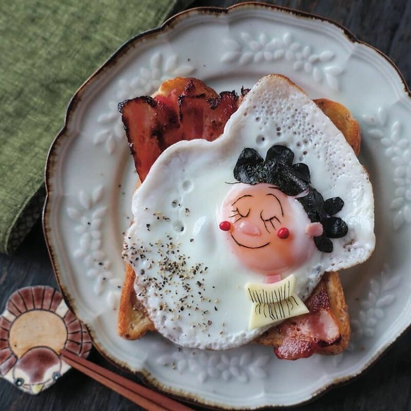 Deliciosos y hermosos huevos de un gran Japonés mamá