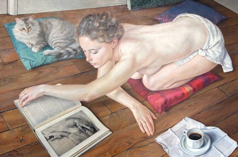 Desapego y erotismo sofisticado en las pinturas de Francine Van Hove