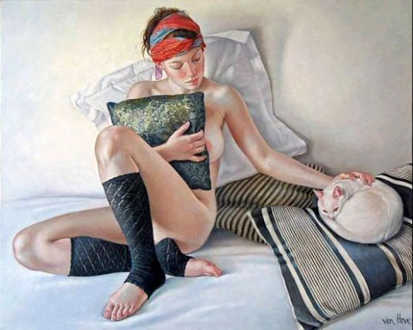 Desapego y erotismo sofisticado en las pinturas de Francine Van Hove
