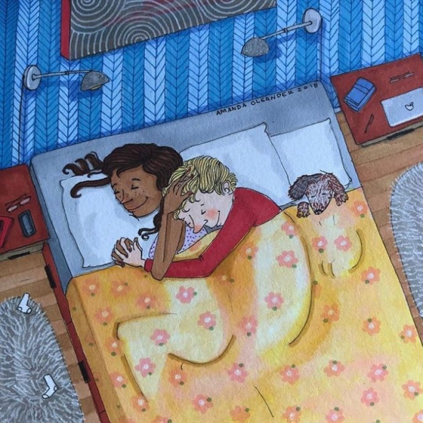 Detrás de las escenas del amor: un artista estadounidense pinta una relación real