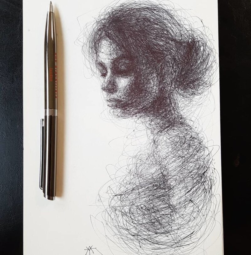 Doodle Liz Y Ahmet: artista crea inusual retratos de mujeres de Karakul