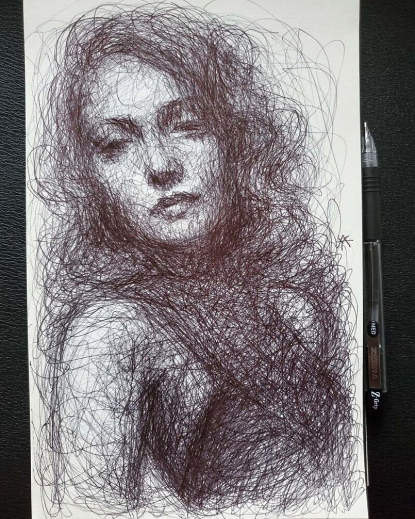 Doodle Liz Y Ahmet: artista crea inusual retratos de mujeres de Karakul