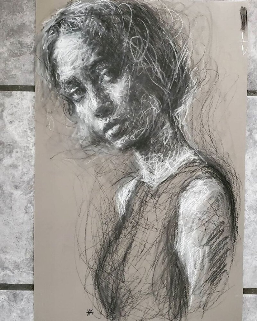 Doodle Liz Y Ahmet: artista crea inusual retratos de mujeres de Karakul