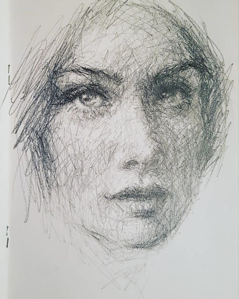 Doodle Liz Y Ahmet: artista crea inusual retratos de mujeres de Karakul