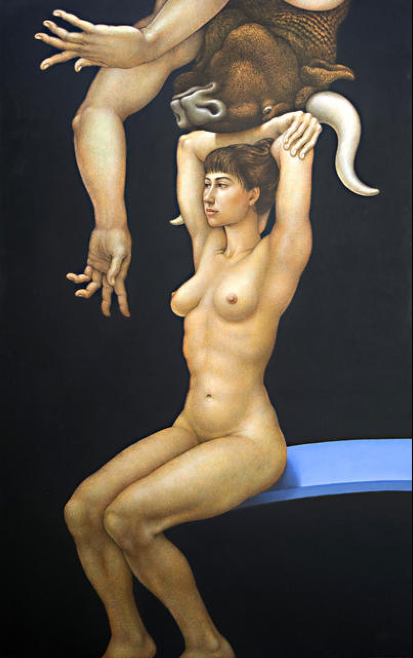 Double meaning paintings of Michael Bergt from Oriental classics to Western surrealism