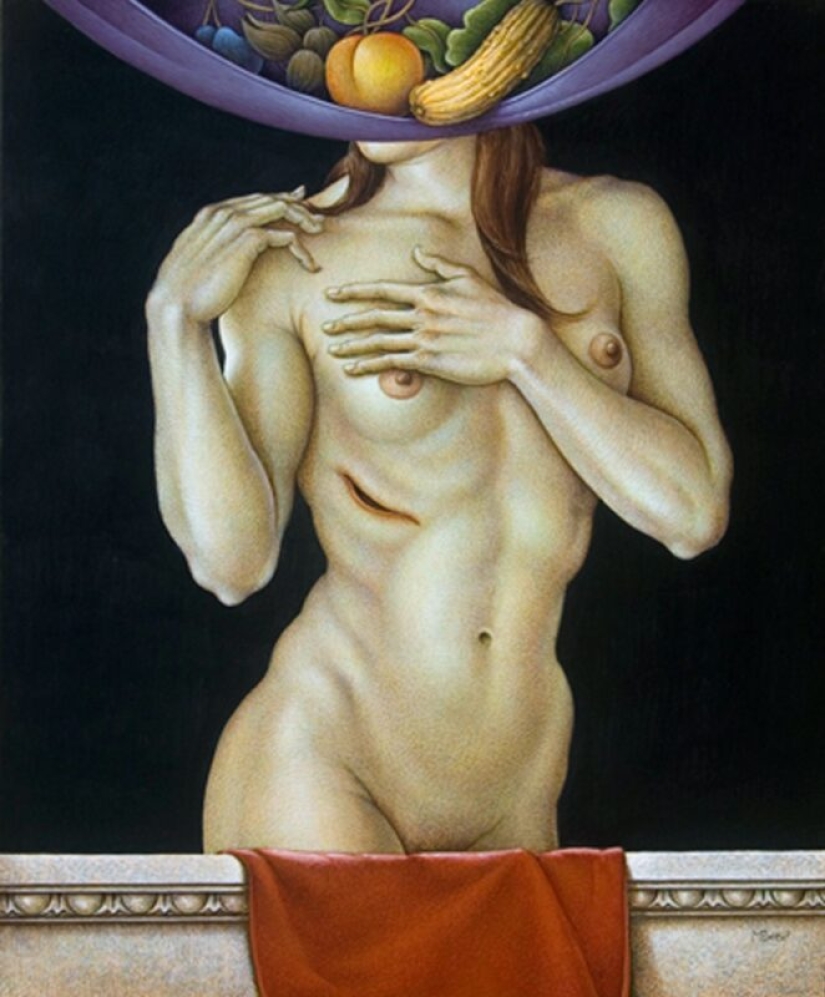 Double meaning paintings of Michael Bergt from Oriental classics to Western surrealism