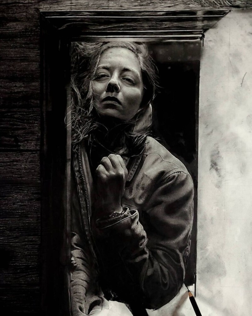 Dylan Eakin y sus dibujos fotorrealistas al carboncillo