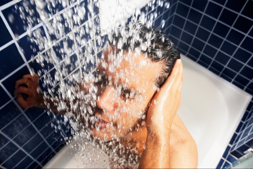 Ears and other body parts that need to be washed less often