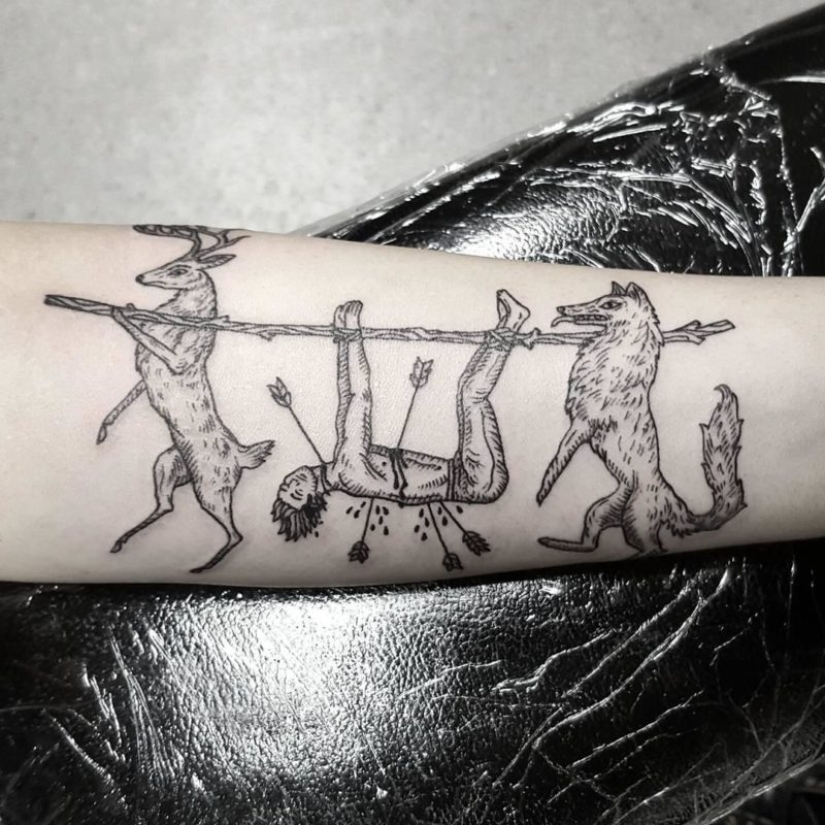 "Eat your salad — don't mess with guys": what is a tattoo cover themselves vegans "Eat your salad — don't mess with guys": what is a tattoo cover themselves vegans