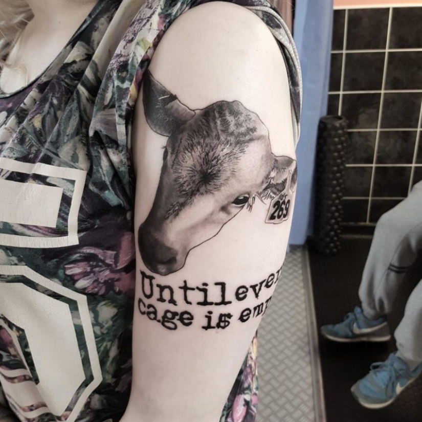 "Eat your salad — don't mess with guys": what is a tattoo cover themselves vegans "Eat your salad — don't mess with guys": what is a tattoo cover themselves vegans