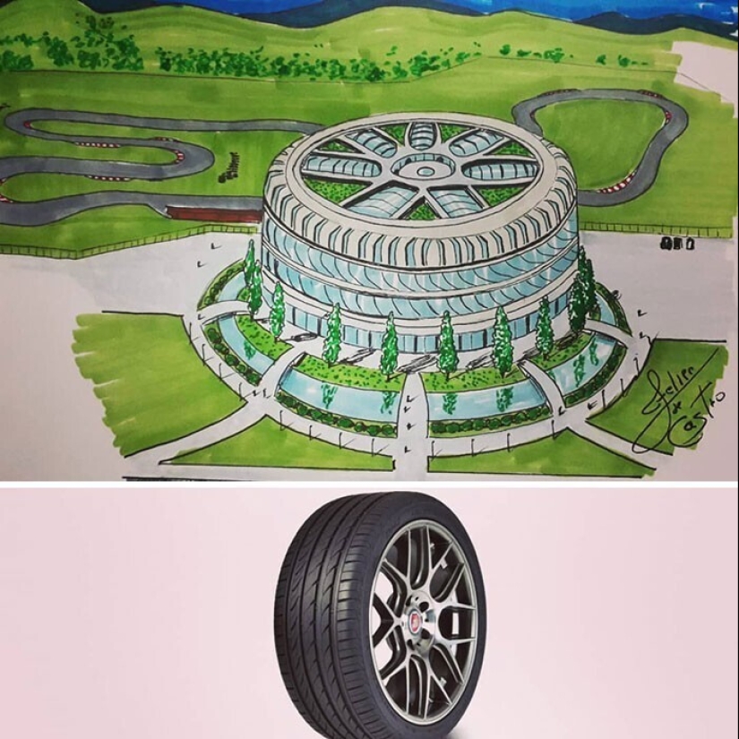 El arquitecto de Brasil atrae surrealista edificios inspirados por los objetos familiares