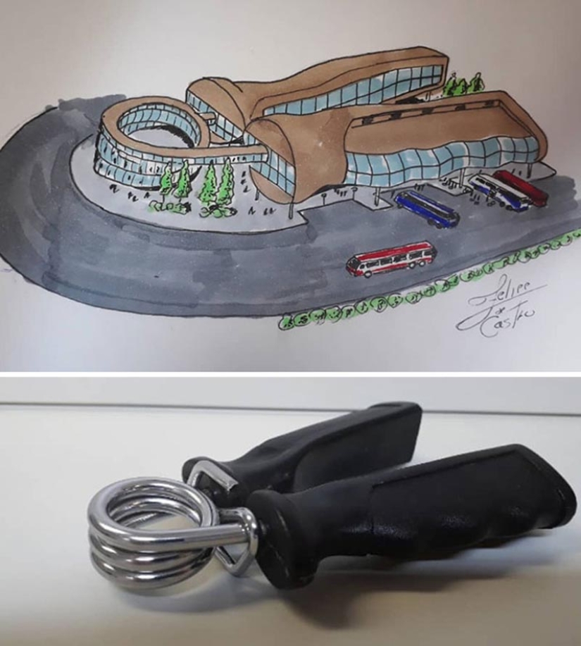 El arquitecto de Brasil atrae surrealista edificios inspirados por los objetos familiares